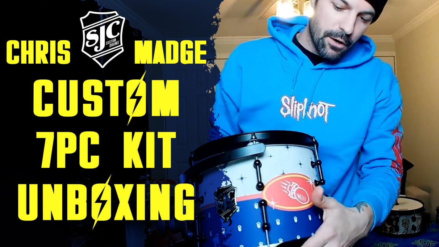 SJC Family Chris Madge Unboxing his new 7pc Custom Video Game Kit!