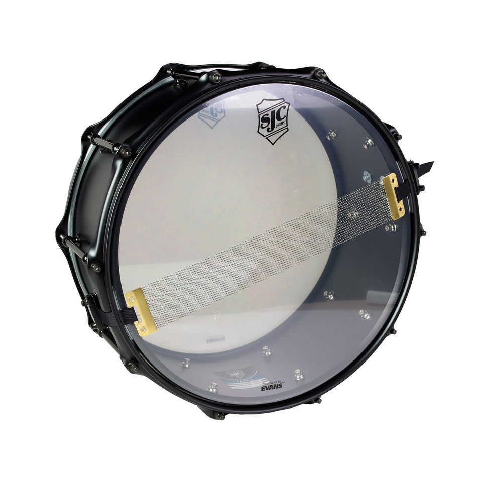 SJC Custom Drums Alpha Hammered Brass Snare Drum - 6.5 x 14-inch